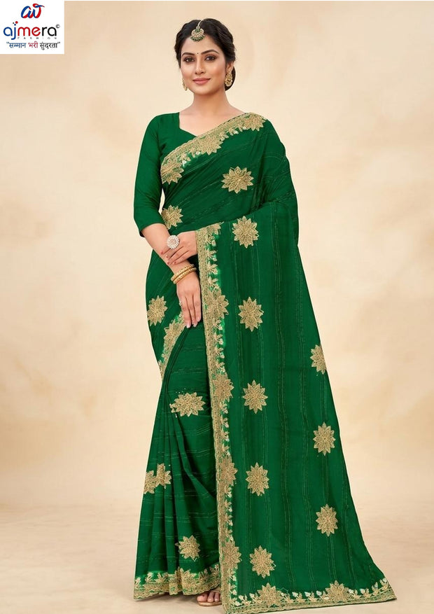 Ethnic Matching Saree with Blouse Piece for Premium Ethnic and Traditional Wear | VKM-SANGEMARMAR