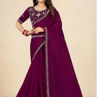 Ladies Matching Saree with Blouse Piece for Premium Ethnic and Traditional Wear | PRM-KROMI