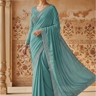 Ladies Matching Saree with Blouse Piece for Premium Ethnic and Traditional Wear | SDO-HW07639