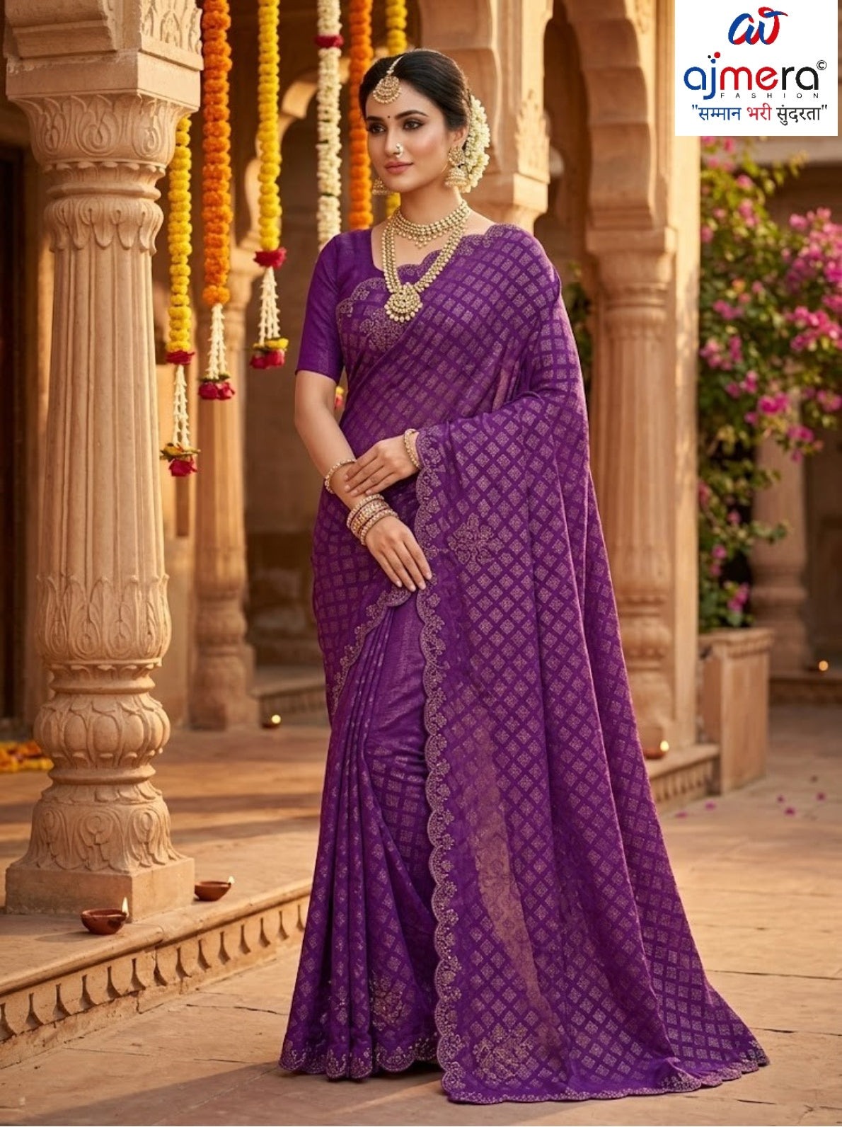 Fancy Matching Saree with Blouse Piece for Premium Ethnic and Traditional Wear | RAL-TRIVENI