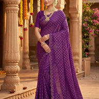 Fancy Matching Saree with Blouse Piece for Premium Ethnic and Traditional Wear | RAL-TRIVENI