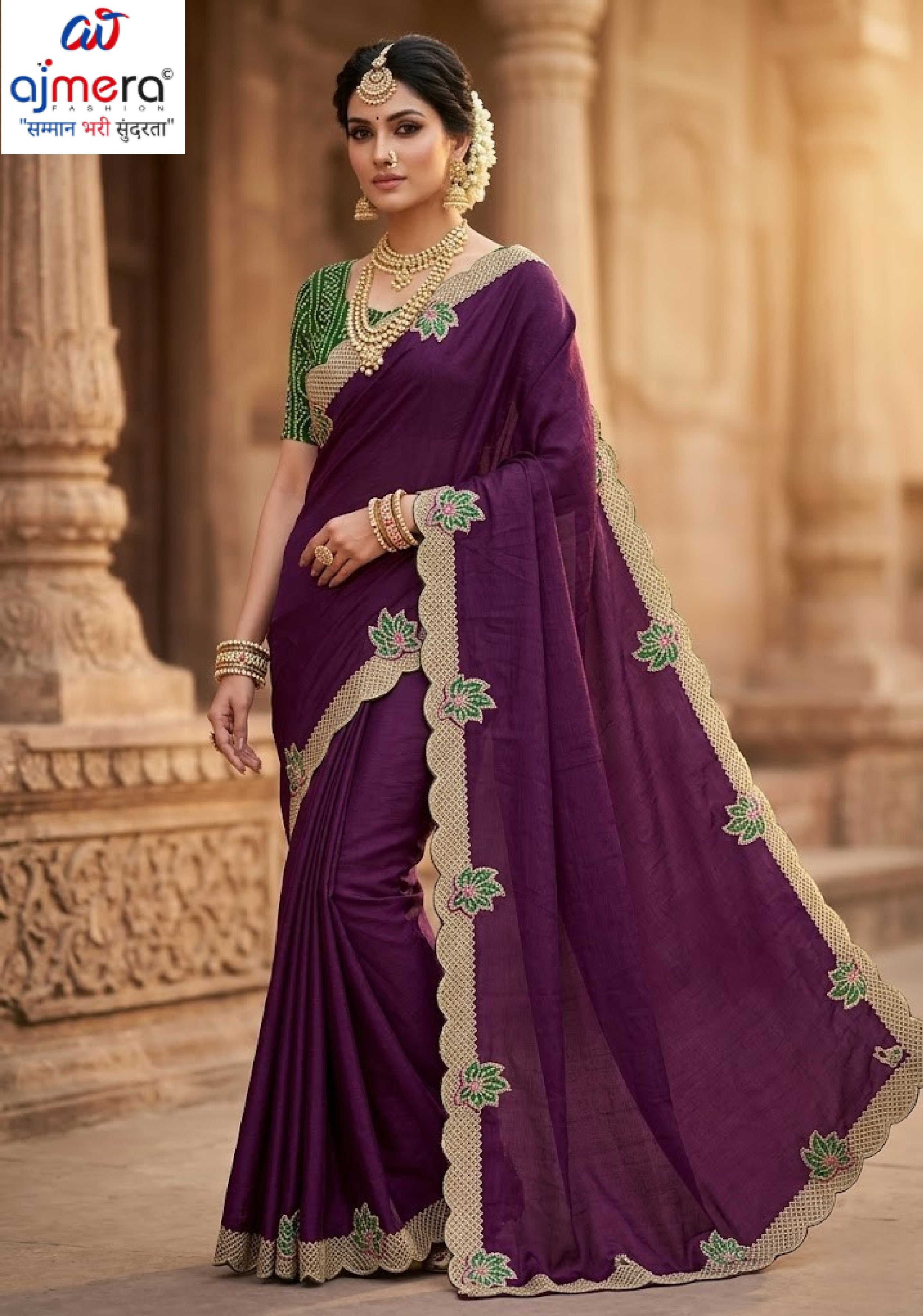 Party Wear Matching Saree with Blouse Piece for Premium Ethnic and Traditional Wear | ADP-PANTALOON