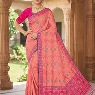 Dyed Fancy Matching Saree with Blouse Piece for Premium Ethnic and Traditional Wear | BSP-PRATIBHA