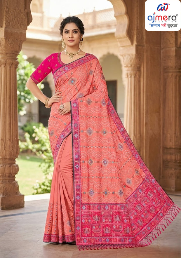 Dyed Fancy Matching Saree with Blouse Piece for Premium Ethnic and Traditional Wear | BSP-PRATIBHA