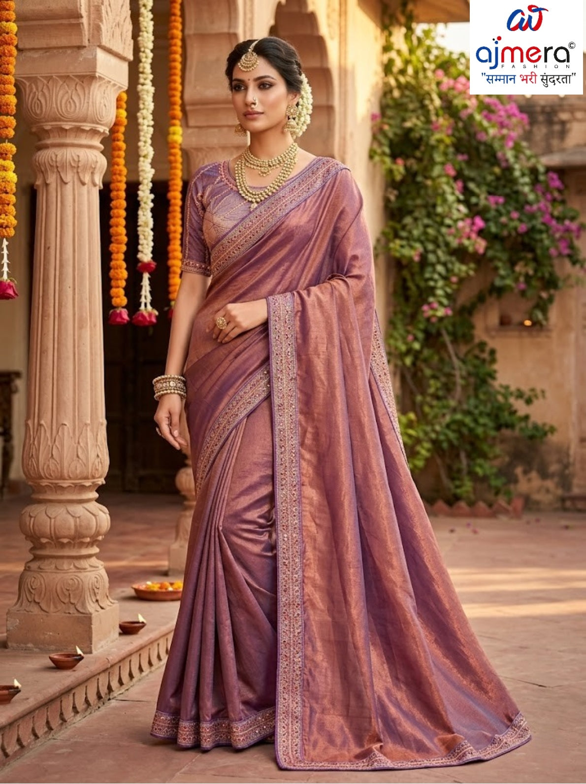 Ladies Matching Saree with Blouse Piece for Premium Ethnic and Traditional Wear | KPS-MARIGOLD