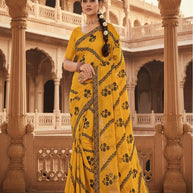 Printed Matching Saree with Blouse Piece for Premium Ethnic and Traditional Wear | MTE-BLACK SONAM