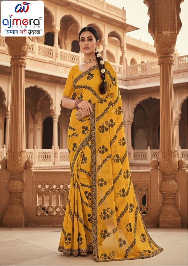 Printed Matching Saree with Blouse Piece for Premium Ethnic and Traditional Wear | MTE-BLACK SONAM