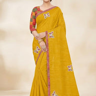 Printed Matching Saree with Blouse Piece for Premium Ethnic and Traditional Wear | SIR-LAKE VILLA