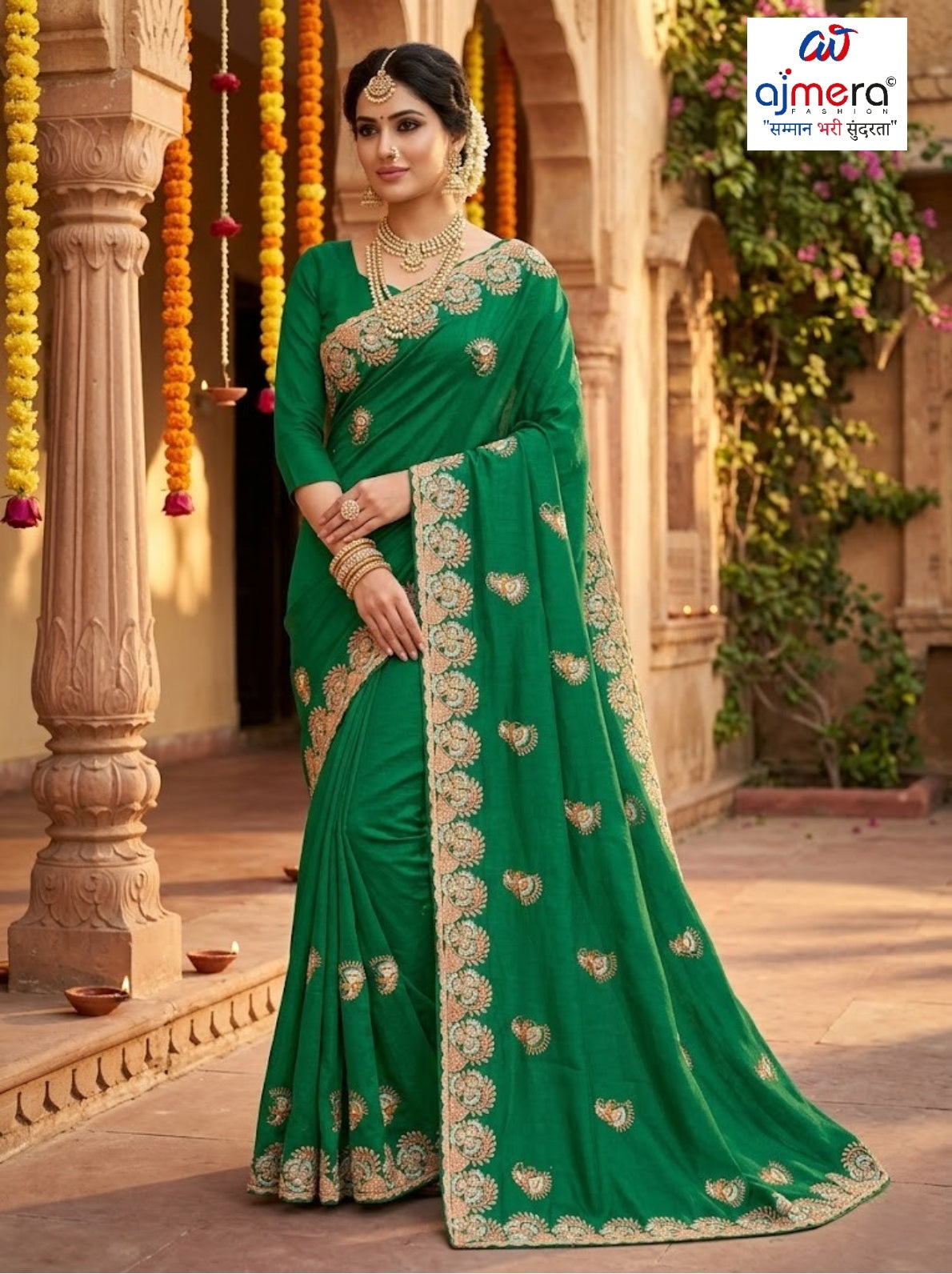 Festival Saree with Blouse Piece for Premium Ethnic and Traditional Wear | VKM-PRIYANKA