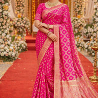 Synthetic Matching Saree with Blouse Piece for Premium Ethnic and Traditional Wear | RAL-SURYANJALI