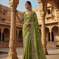 Matching Saree with Blouse Piece for Premium Ethnic and Traditional Wear | CCC-6729
