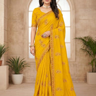 Fancy Saree with Blouse Piece for Premium Ethnic and Traditional Wear | VKM-CLOCK
