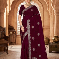 Synthetic Matching Saree with Blouse Piece for Premium Ethnic and Traditional Wear | MTE-GOLDEN FEATHER