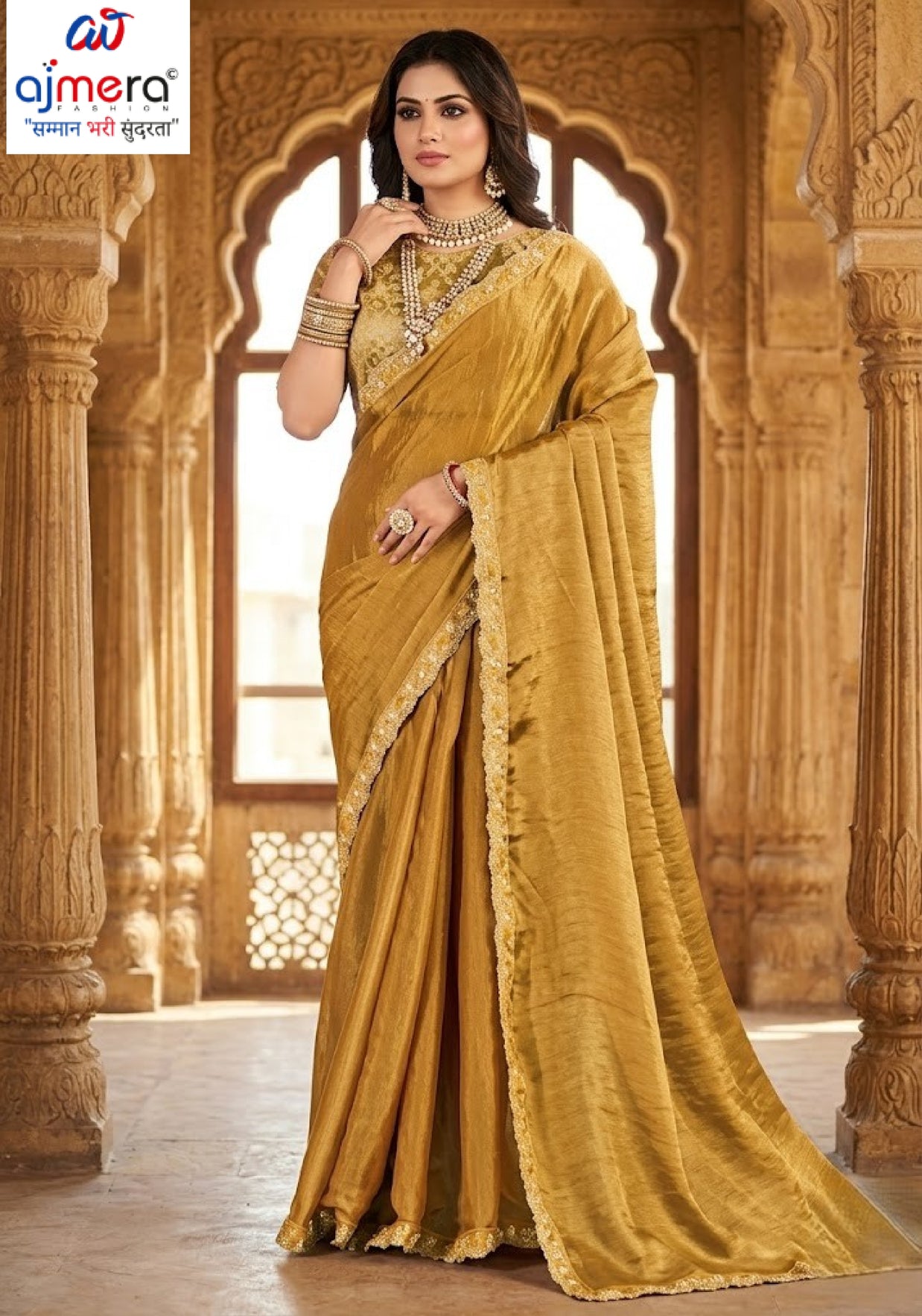 Printed Matching Saree with Blouse Piece for Premium Ethnic and Traditional Wear | KPS-MIRROR