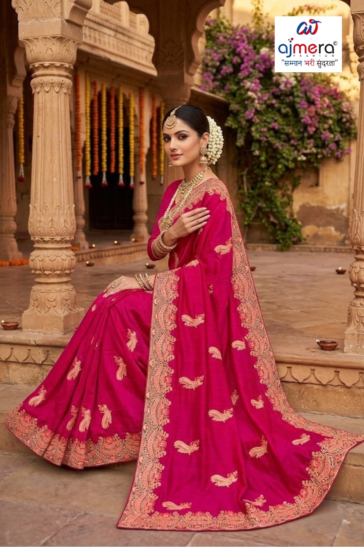 Dyed Saree with Blouse Piece for Premium Ethnic and Traditional Wear | MKM-DIVISHA
