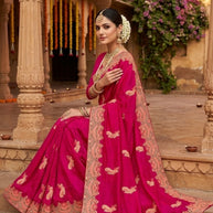 Dyed Saree with Blouse Piece for Premium Ethnic and Traditional Wear | MKM-DIVISHA