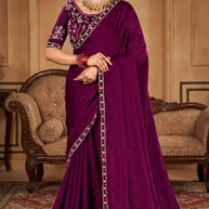 Designer Matching Saree with Blouse Piece for Premium Ethnic and Traditional Wear | KPS-AARYA
