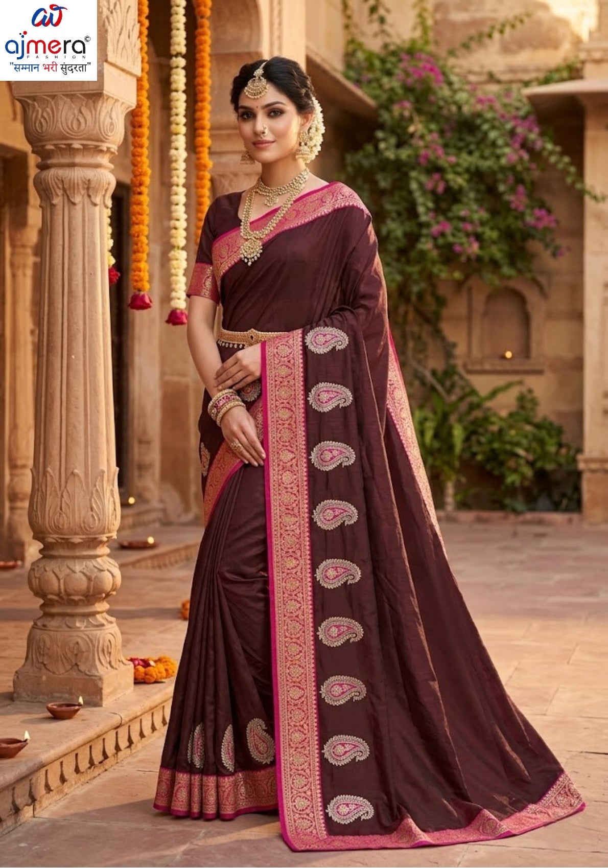 Printed Matching Saree with Blouse Piece for Premium Ethnic and Traditional Wear | VSH-WESTERN-95