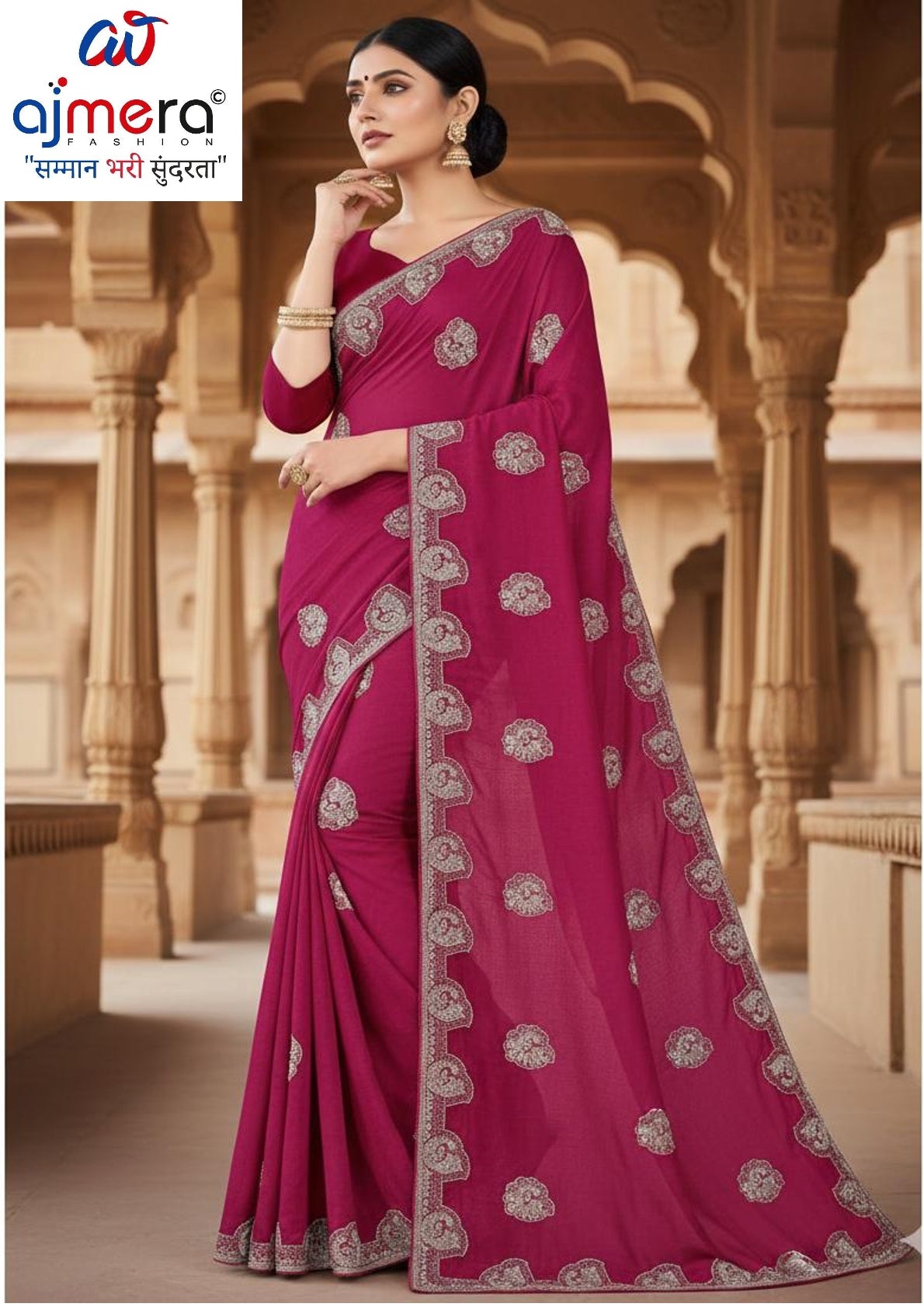 Fancy Matching Saree with Blouse Piece for Premium Ethnic and Traditional Wear | MKM-PUSHPA