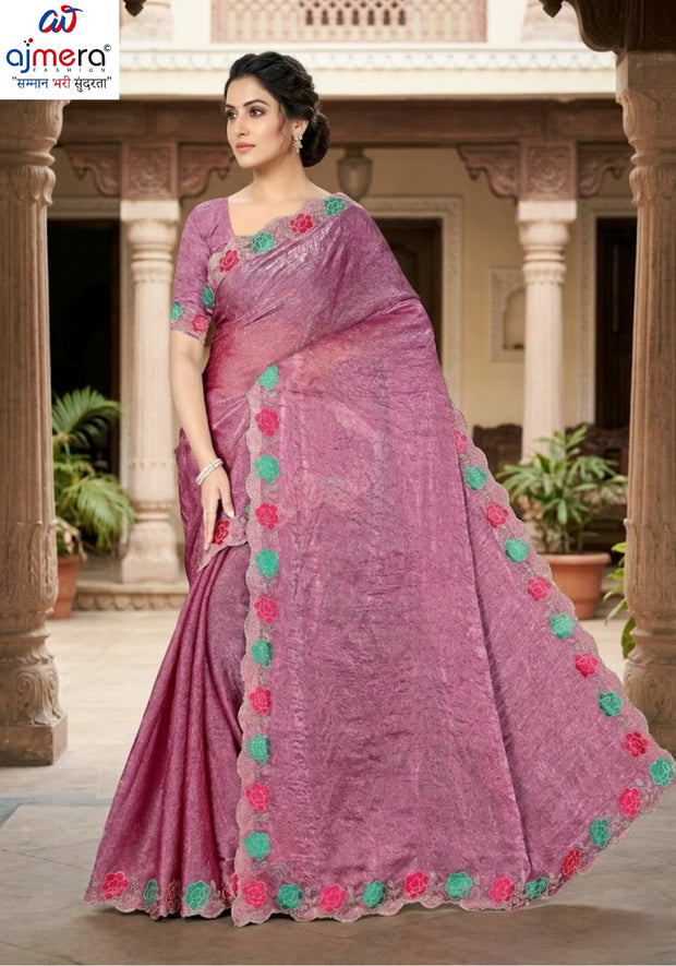 Dyed Fancy Matching Saree with Blouse Piece for Premium Ethnic and Traditional Wear | CDM-TRENDY