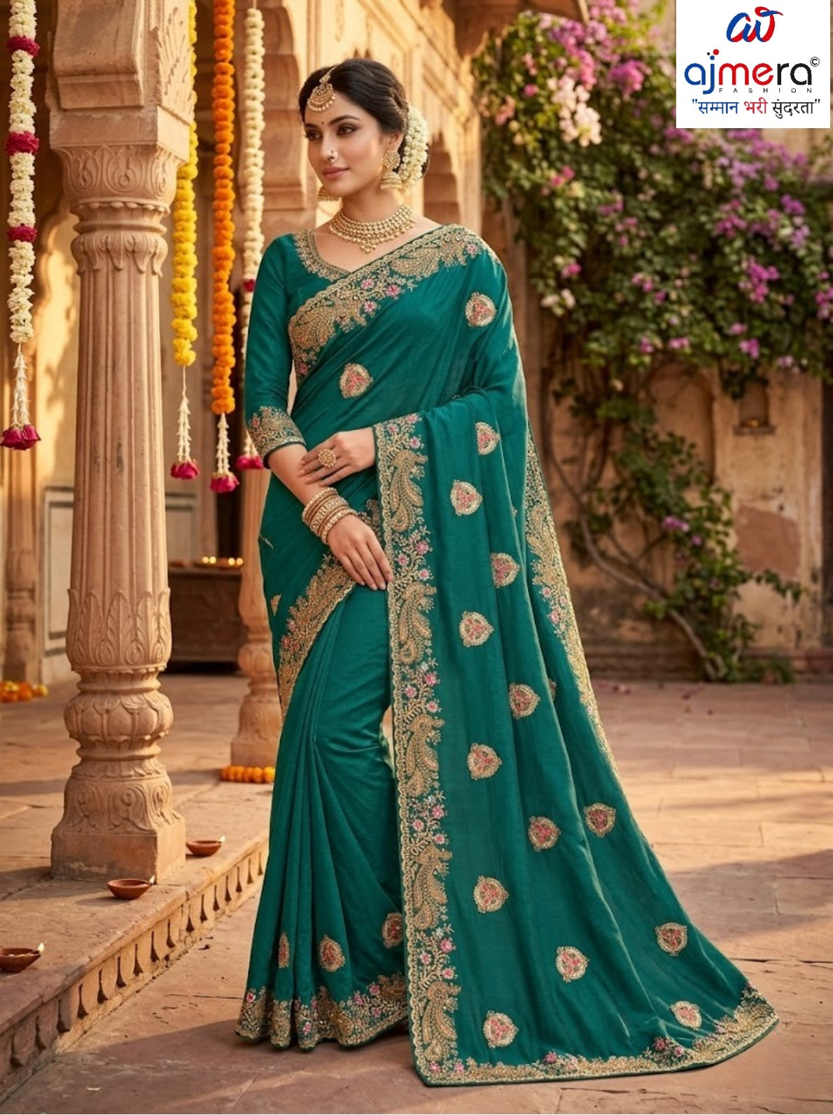 Fancy Matching Saree with Blouse Piece for Premium Ethnic and Traditional Wear | VKM-UDAAN