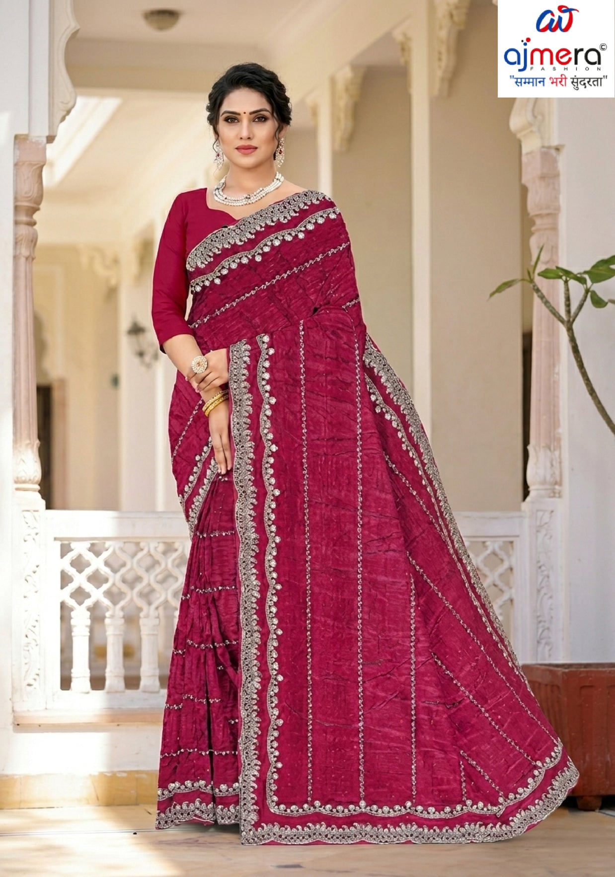 Dyed Fancy Matching Saree with Blouse Piece for Premium Ethnic and Traditional Wear | MKM-NYKAA