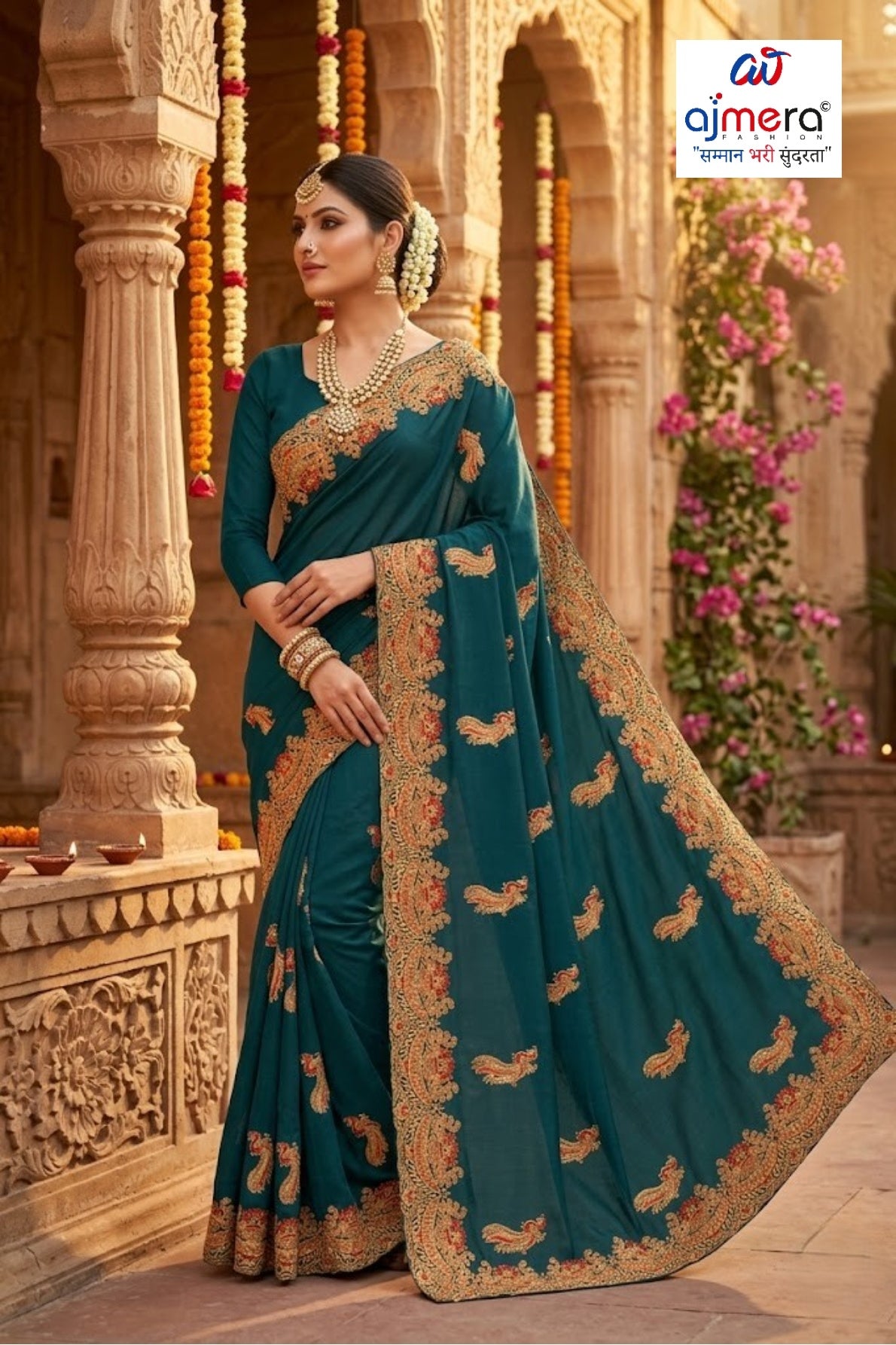 Dyed Saree with Blouse Piece for Premium Ethnic and Traditional Wear | MKM-DIVISHA