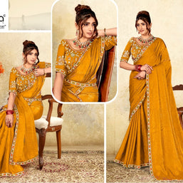 Designer Matching Saree with Blouse Piece for Premium Ethnic and Traditional Wear | KPS-AARYA
