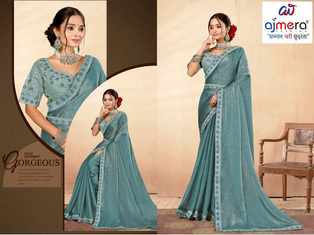 Party Wear Matching Saree with Blouse Piece for Premium Ethnic and Traditional Wear | KPS-MOTOROLA