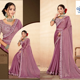 Party Wear Matching Saree with Blouse Piece for Premium Ethnic and Traditional Wear | KPS-MOTOROLA