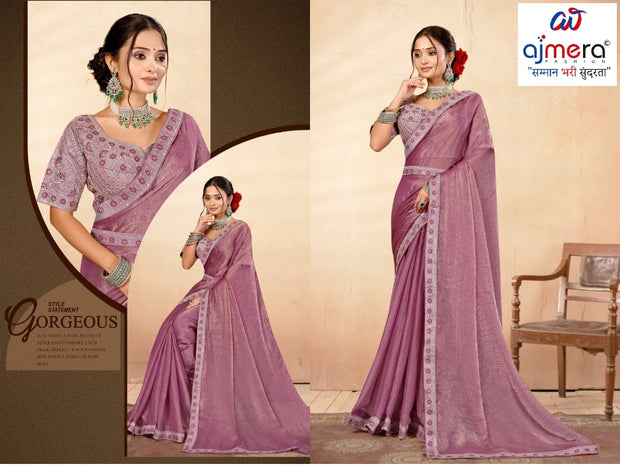 Party Wear Matching Saree with Blouse Piece for Premium Ethnic and Traditional Wear | KPS-MOTOROLA