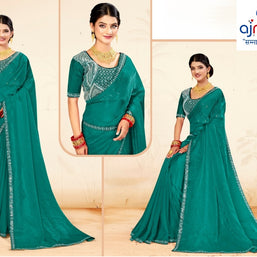 Ethnic Matching Saree with Blouse Piece for Premium Ethnic and Traditional Wear | KPS-JANVIKA