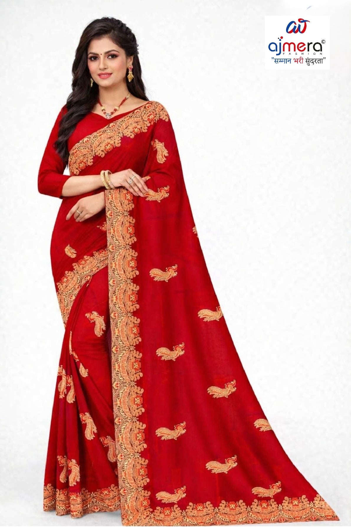 Dyed Saree with Blouse Piece for Premium Ethnic and Traditional Wear | MKM-DIVISHA