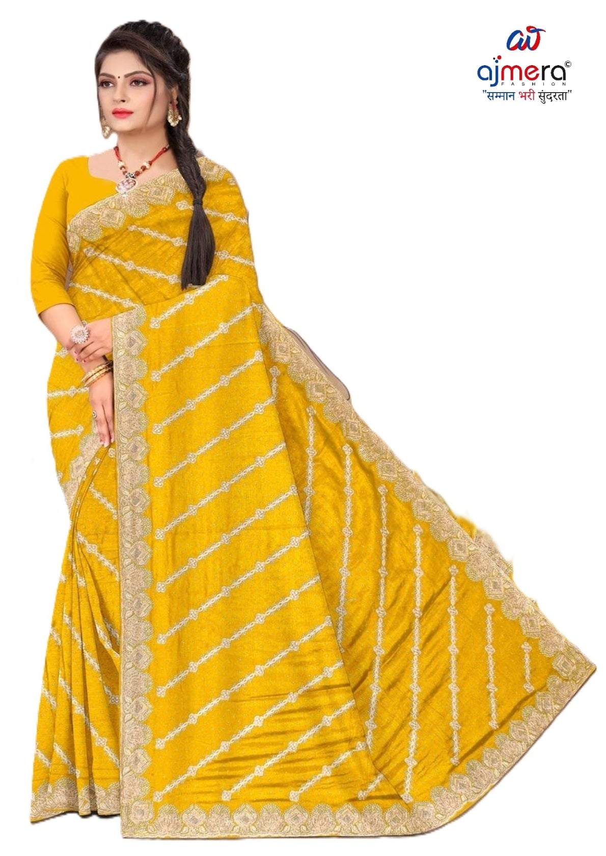 Designer Matching Saree with Blouse Piece for Premium Ethnic and Traditional Wear | VKM-IDEAL