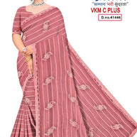 Matching Saree with Blouse Piece for Premium Ethnic and Traditional Wear | VKM-C PLUS