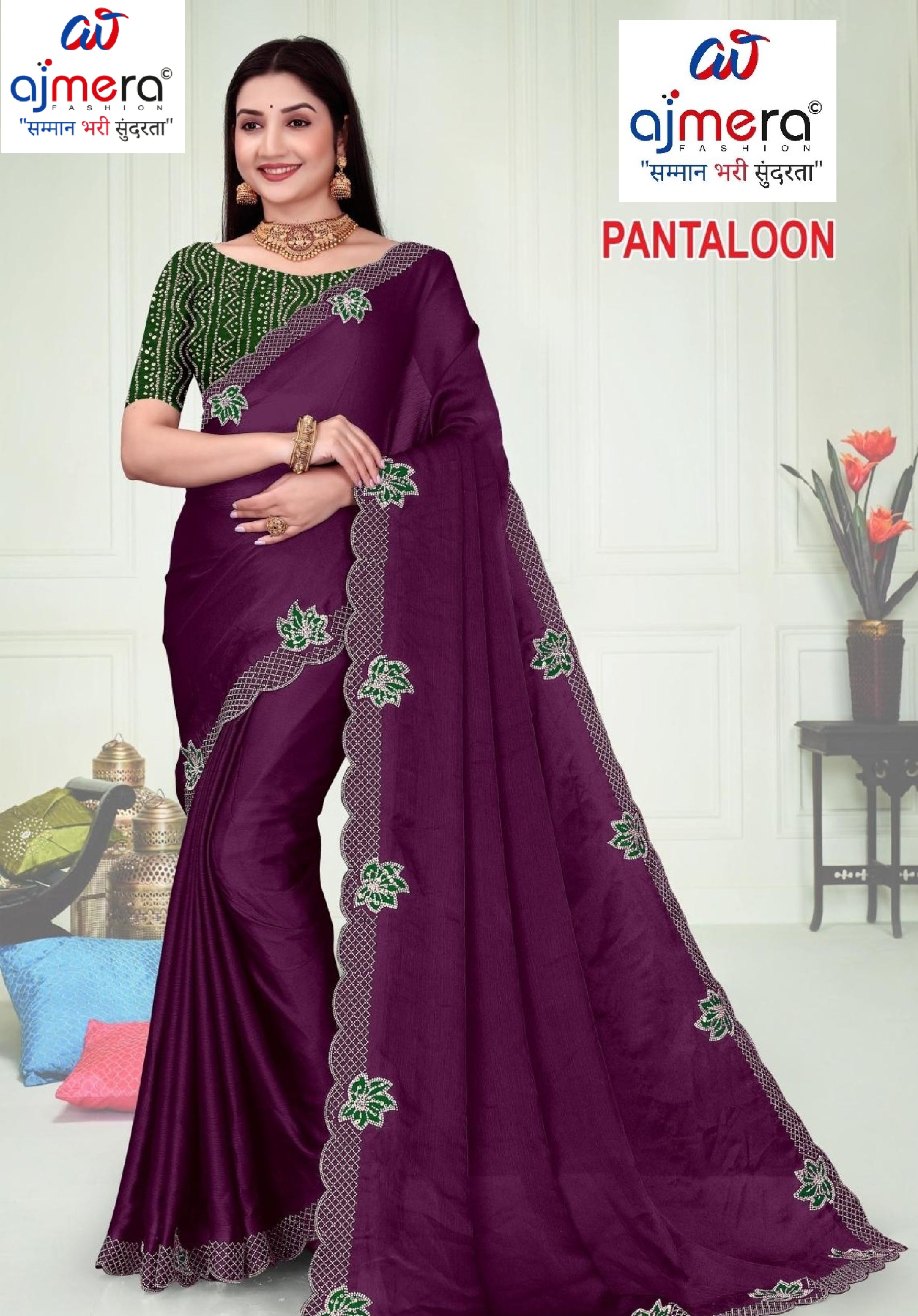Party Wear Matching Saree with Blouse Piece for Premium Ethnic and Traditional Wear | ADP-PANTALOON