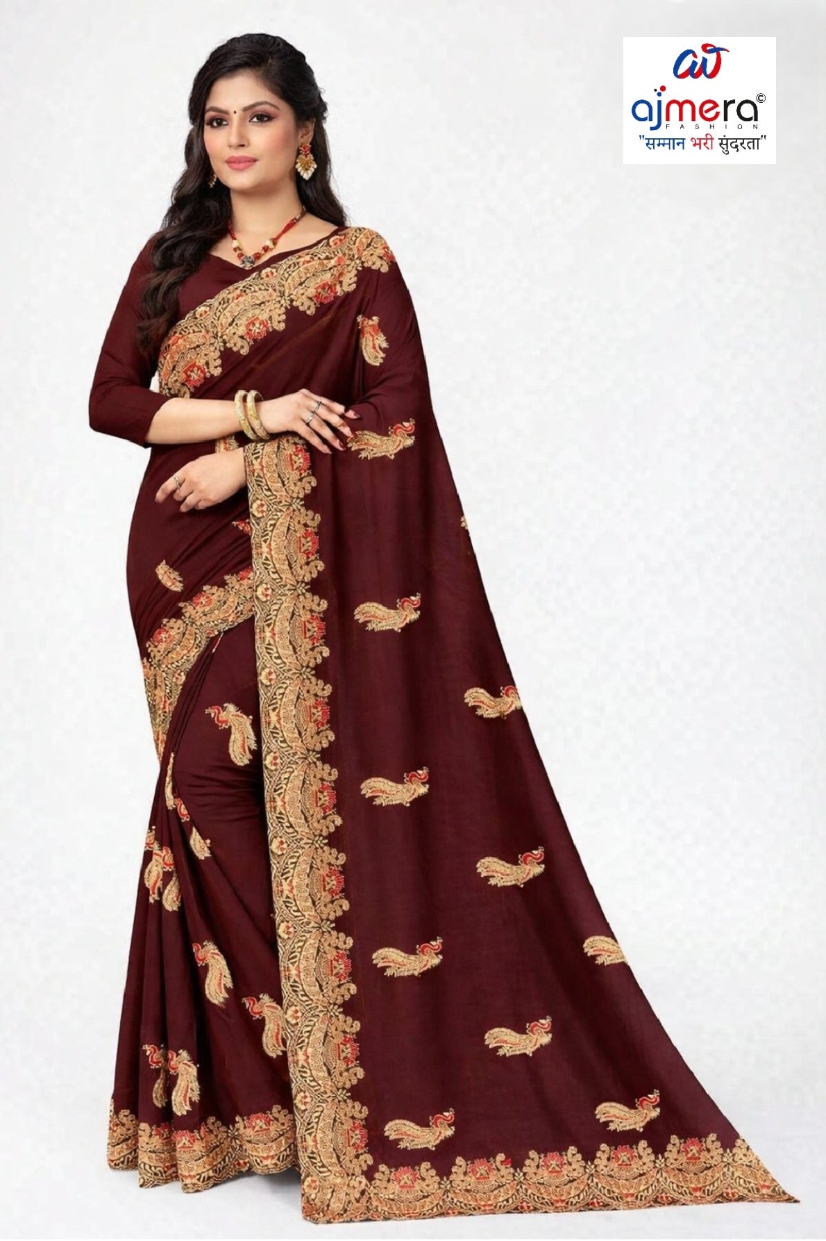 Dyed Saree with Blouse Piece for Premium Ethnic and Traditional Wear | MKM-DIVISHA