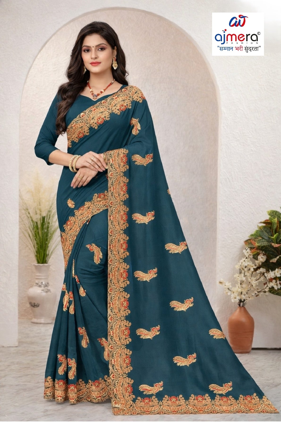 Dyed Saree with Blouse Piece for Premium Ethnic and Traditional Wear | MKM-DIVISHA