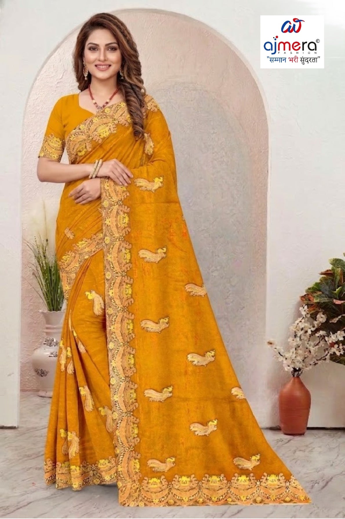 Dyed Saree with Blouse Piece for Premium Ethnic and Traditional Wear | MKM-DIVISHA