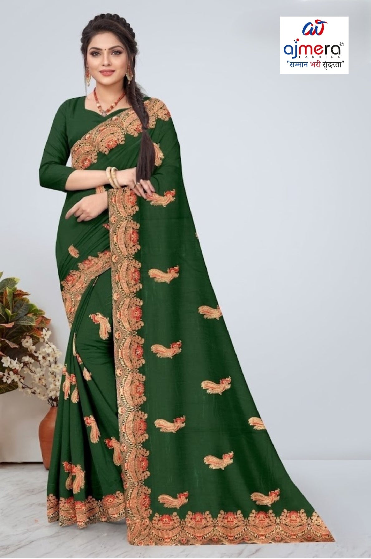 Dyed Saree with Blouse Piece for Premium Ethnic and Traditional Wear | MKM-DIVISHA