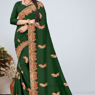 Dyed Saree with Blouse Piece for Premium Ethnic and Traditional Wear | MKM-DIVISHA