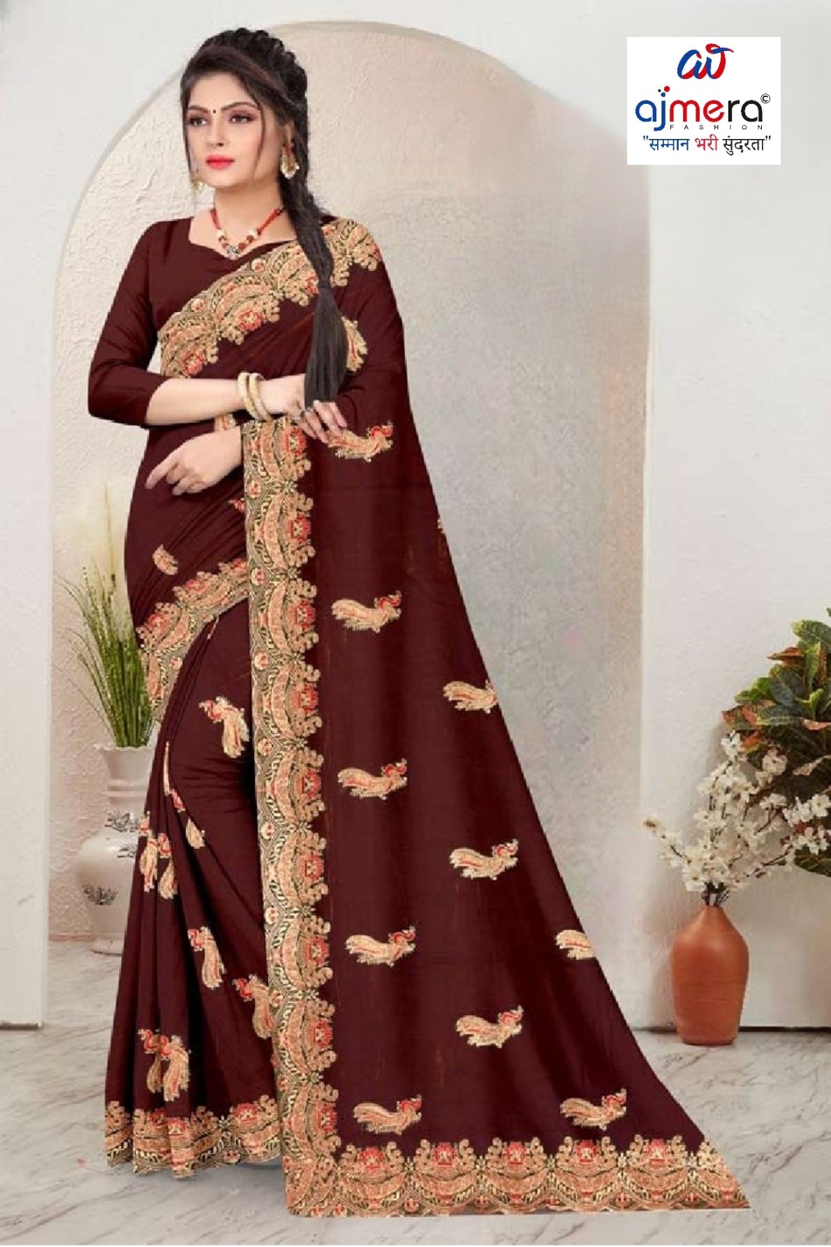Dyed Saree with Blouse Piece for Premium Ethnic and Traditional Wear | MKM-DIVISHA