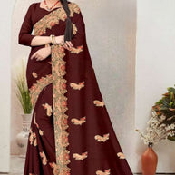 Dyed Saree with Blouse Piece for Premium Ethnic and Traditional Wear | MKM-DIVISHA