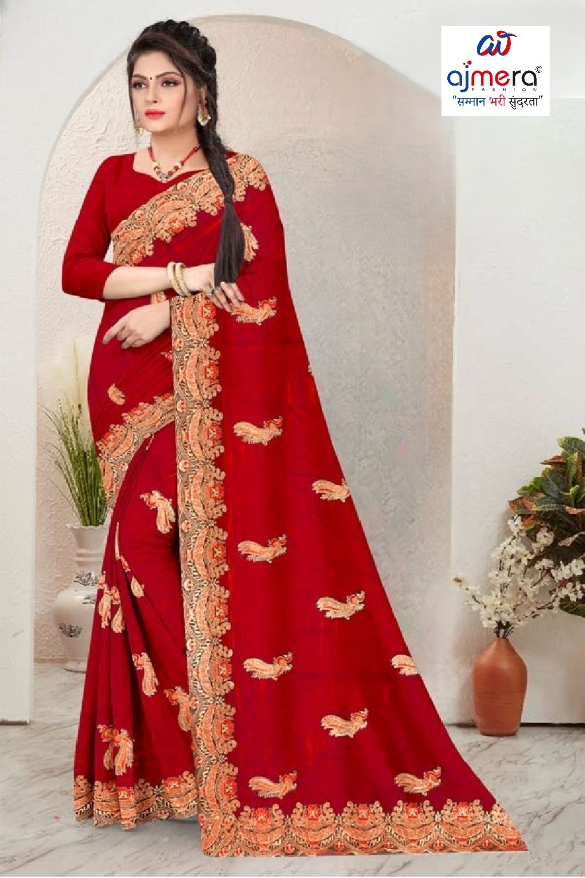 Dyed Saree with Blouse Piece for Premium Ethnic and Traditional Wear | MKM-DIVISHA