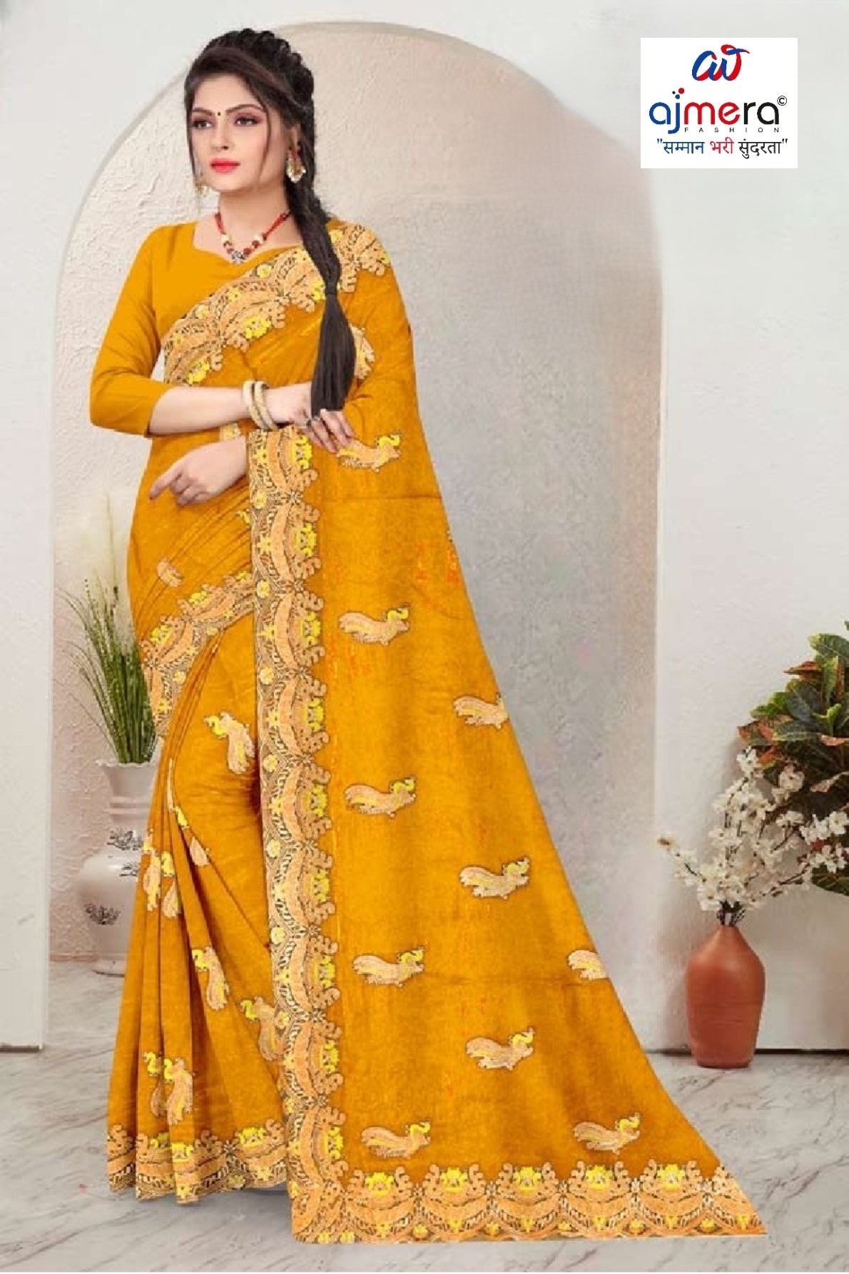Dyed Saree with Blouse Piece for Premium Ethnic and Traditional Wear | MKM-DIVISHA