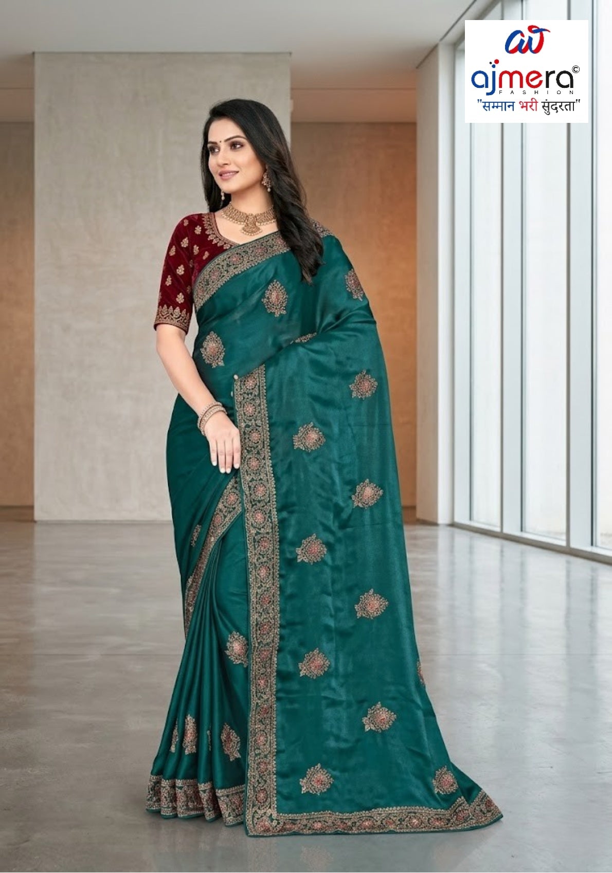 Matching Saree with Blouse Piece for Premium Ethnic and Traditional Wear | MTE-KASHMIRI HUB