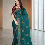 Matching Saree with Blouse Piece for Premium Ethnic and Traditional Wear | MTE-KASHMIRI HUB