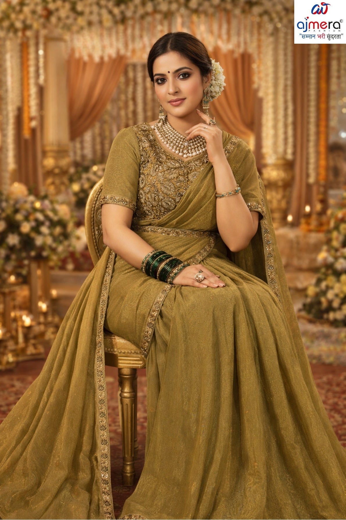 Designer Matching Saree with Blouse Piece for Premium Ethnic and Traditional Wear | KPS-MANGO