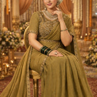 Designer Matching Saree with Blouse Piece for Premium Ethnic and Traditional Wear | KPS-MANGO