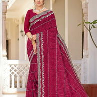 Dyed Fancy Matching Saree with Blouse Piece for Premium Ethnic and Traditional Wear | MKM-NYKAA